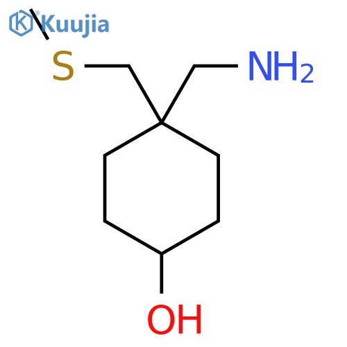 4-(aminomethyl)-4-(methylsulfanyl)methylcyclohexan-1-ol structure