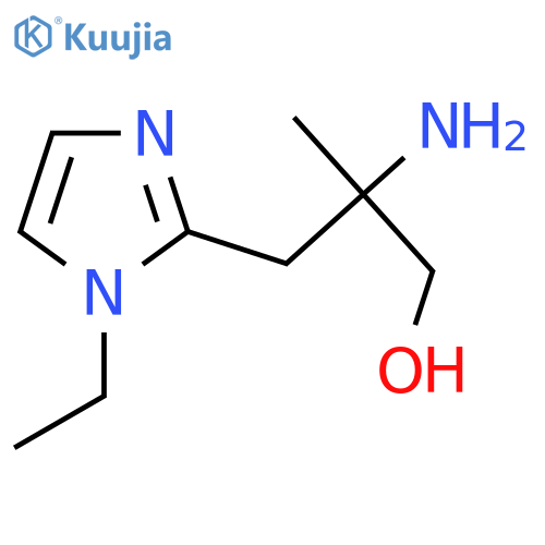 2-amino-3-(1-ethyl-1H-imidazol-2-yl)-2-methylpropan-1-ol structure
