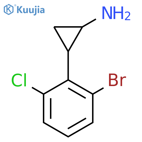 2-(2-bromo-6-chlorophenyl)cyclopropan-1-amine structure