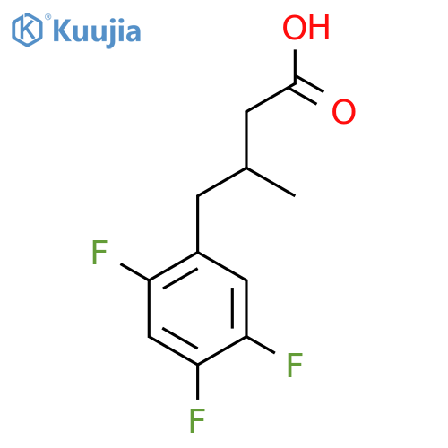 3-methyl-4-(2,4,5-trifluorophenyl)butanoic acid structure