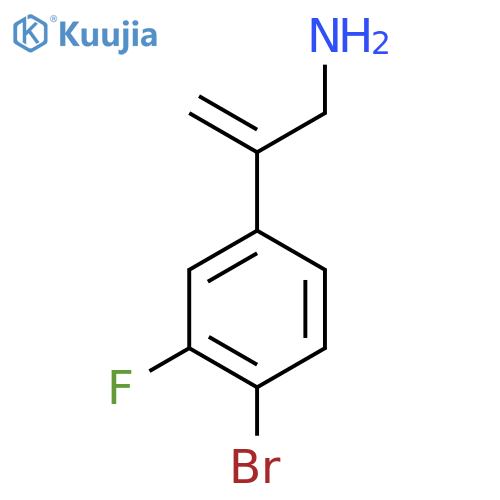 2-(4-bromo-3-fluorophenyl)prop-2-en-1-amine structure