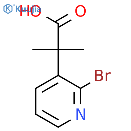 2-(2-bromopyridin-3-yl)-2-methylpropanoic acid structure
