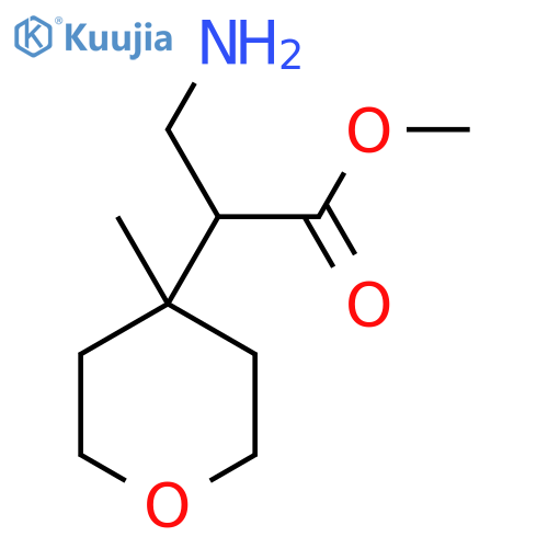 methyl 3-amino-2-(4-methyloxan-4-yl)propanoate structure