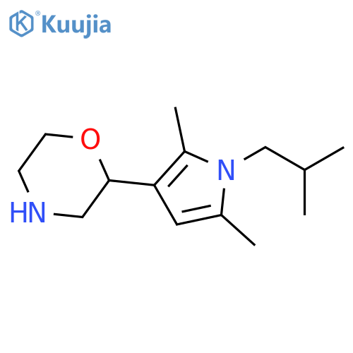 2-2,5-dimethyl-1-(2-methylpropyl)-1H-pyrrol-3-ylmorpholine structure