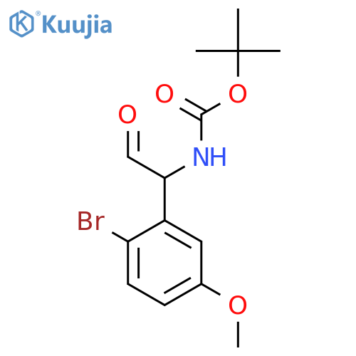 tert-butyl N-1-(2-bromo-5-methoxyphenyl)-2-oxoethylcarbamate structure