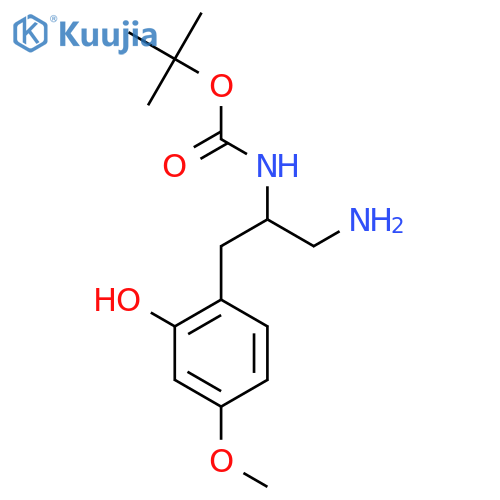 tert-butyl N-1-amino-3-(2-hydroxy-4-methoxyphenyl)propan-2-ylcarbamate structure