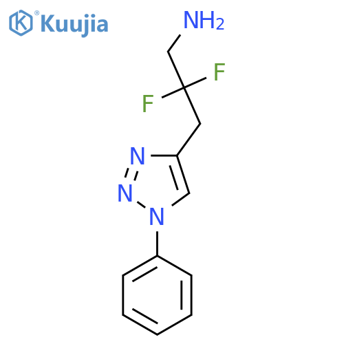 2,2-difluoro-3-(1-phenyl-1H-1,2,3-triazol-4-yl)propan-1-amine structure