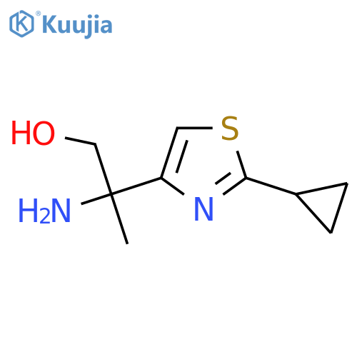 2-amino-2-(2-cyclopropyl-1,3-thiazol-4-yl)propan-1-ol structure