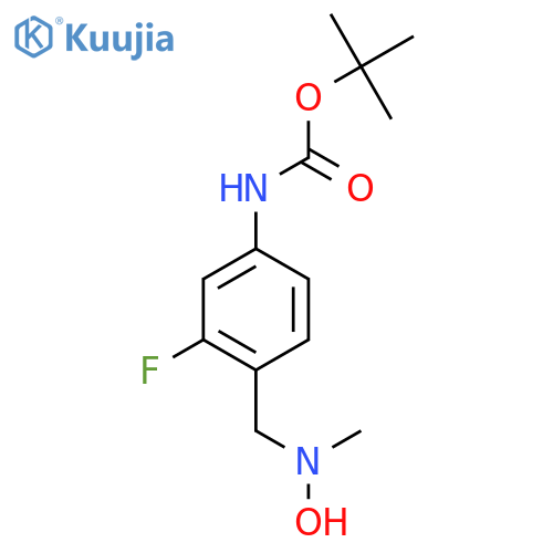 tert-butyl N-(3-fluoro-4-{hydroxy(methyl)aminomethyl}phenyl)carbamate structure