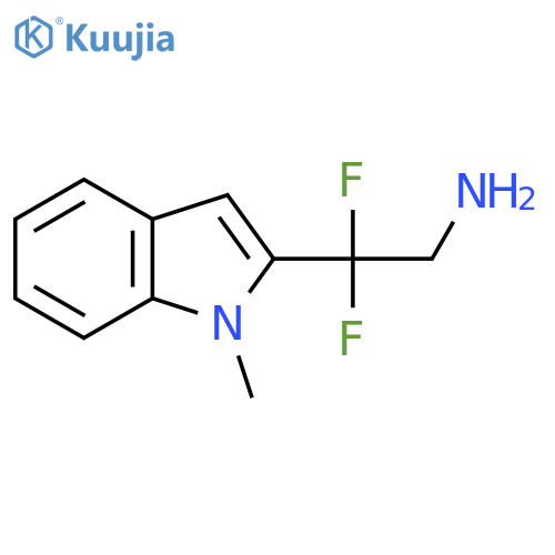 2,2-difluoro-2-(1-methyl-1H-indol-2-yl)ethan-1-amine structure
