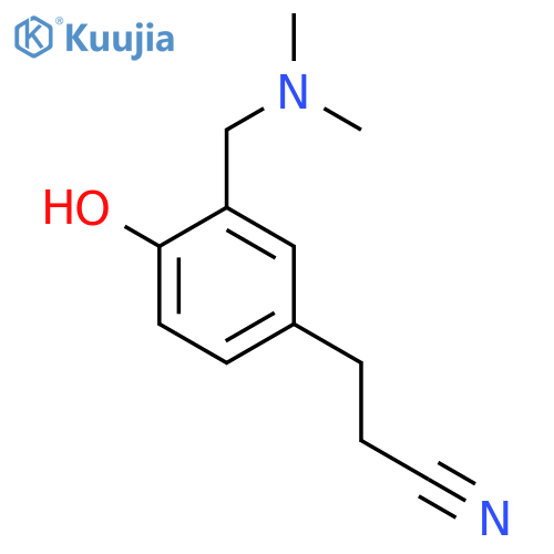 3-{3-(dimethylamino)methyl-4-hydroxyphenyl}propanenitrile structure