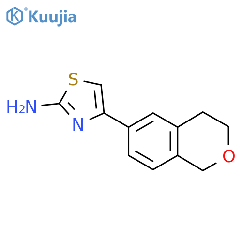 4-(3,4-dihydro-1H-2-benzopyran-6-yl)-1,3-thiazol-2-amine structure