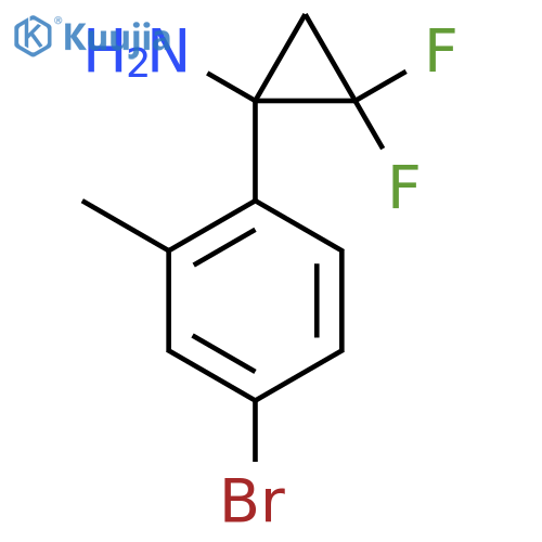 1-(4-bromo-2-methylphenyl)-2,2-difluorocyclopropan-1-amine structure