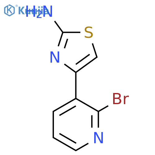 4-(2-bromopyridin-3-yl)-1,3-thiazol-2-amine structure