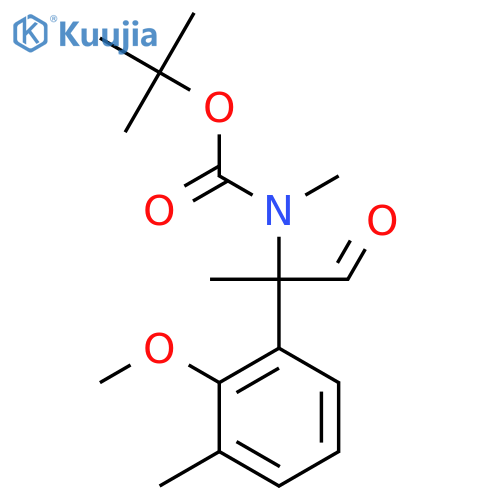 tert-butyl N-[2-(2-methoxy-3-methylphenyl)-1-oxopropan-2-yl]-N-methylcarbamate structure