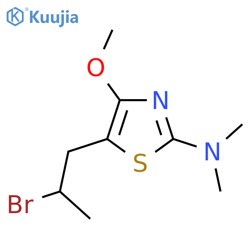 5-(2-bromopropyl)-4-methoxy-N,N-dimethyl-1,3-thiazol-2-amine structure