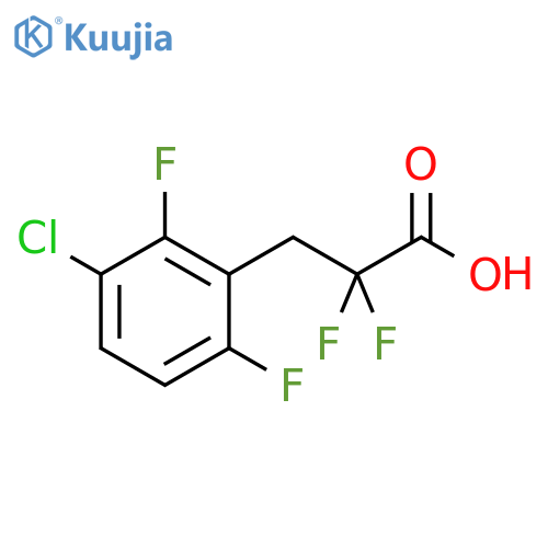 3-(3-chloro-2,6-difluorophenyl)-2,2-difluoropropanoic acid structure