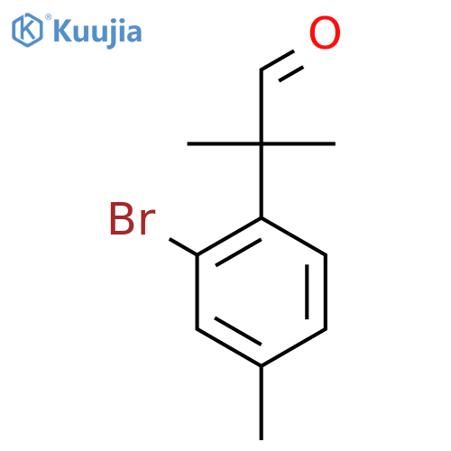 2-(2-bromo-4-methylphenyl)-2-methylpropanal structure