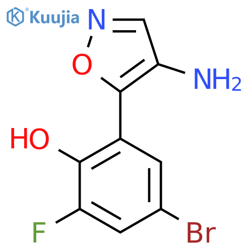 2-(4-amino-1,2-oxazol-5-yl)-4-bromo-6-fluorophenol structure