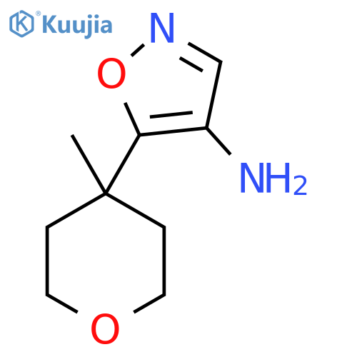 5-(4-methyloxan-4-yl)-1,2-oxazol-4-amine structure