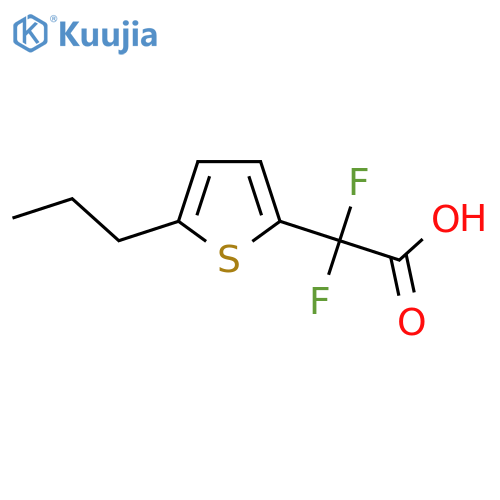 2,2-difluoro-2-(5-propylthiophen-2-yl)acetic acid structure