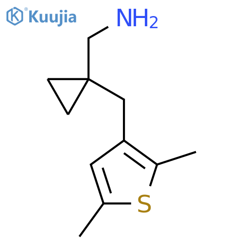 {1-(2,5-dimethylthiophen-3-yl)methylcyclopropyl}methanamine structure