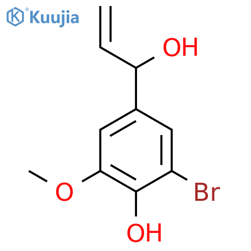 2-Bromo-4-(1-hydroxyprop-2-en-1-yl)-6-methoxyphenol structure