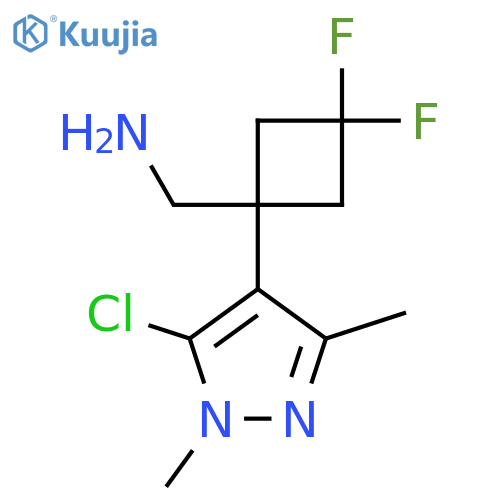 [1-(5-chloro-1,3-dimethyl-1H-pyrazol-4-yl)-3,3-difluorocyclobutyl]methanamine structure