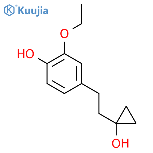 2-ethoxy-4-2-(1-hydroxycyclopropyl)ethylphenol structure