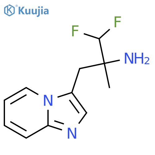 1,1-difluoro-3-{imidazo1,2-apyridin-3-yl}-2-methylpropan-2-amine structure