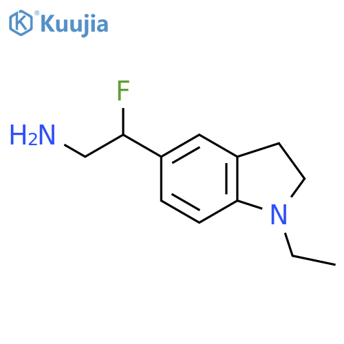 2-(1-ethyl-2,3-dihydro-1H-indol-5-yl)-2-fluoroethan-1-amine structure