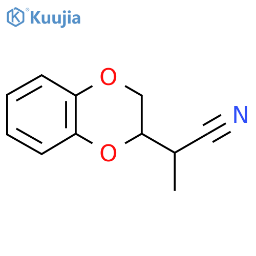 2-(2,3-dihydro-1,4-benzodioxin-2-yl)propanenitrile structure