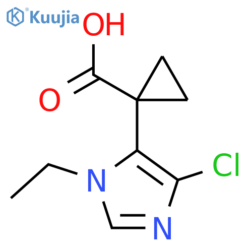 1-(4-chloro-1-ethyl-1H-imidazol-5-yl)cyclopropane-1-carboxylic acid structure