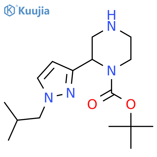 tert-butyl 2-1-(2-methylpropyl)-1H-pyrazol-3-ylpiperazine-1-carboxylate structure
