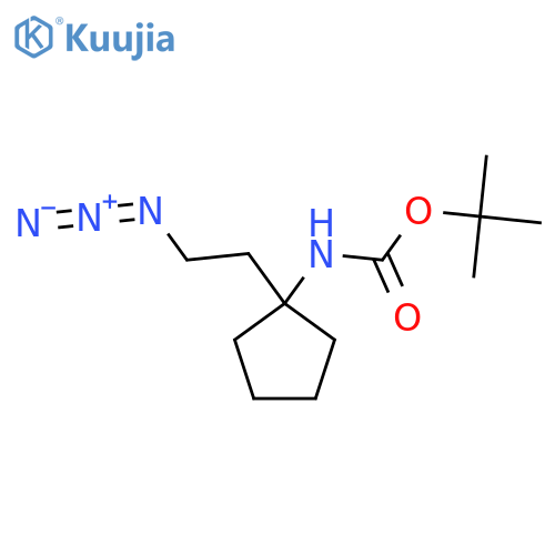 tert-butyl N-1-(2-azidoethyl)cyclopentylcarbamate structure