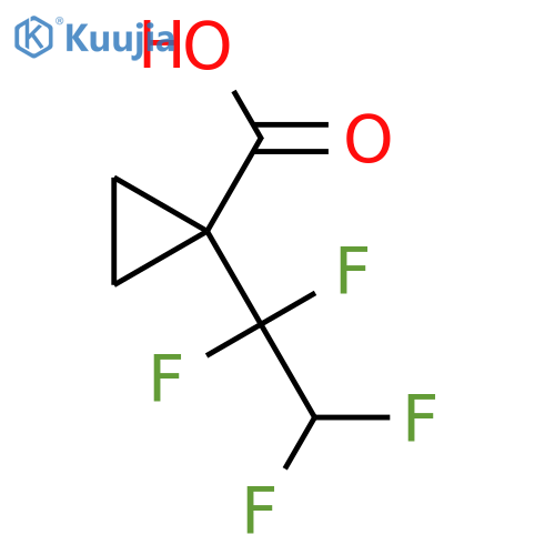 1-(1,1,2,2-tetrafluoroethyl)cyclopropane-1-carboxylic acid structure