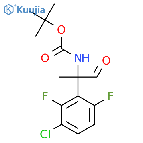tert-butyl N-2-(3-chloro-2,6-difluorophenyl)-1-oxopropan-2-ylcarbamate structure