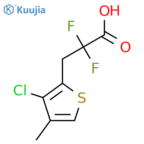 3-(3-chloro-4-methylthiophen-2-yl)-2,2-difluoropropanoic acid structure