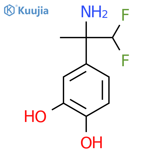 4-(2-amino-1,1-difluoropropan-2-yl)benzene-1,2-diol structure