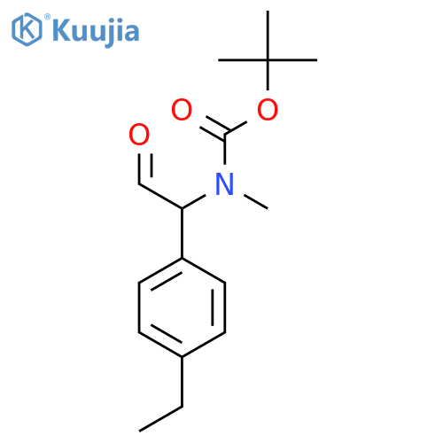 tert-butyl N-1-(4-ethylphenyl)-2-oxoethyl-N-methylcarbamate structure