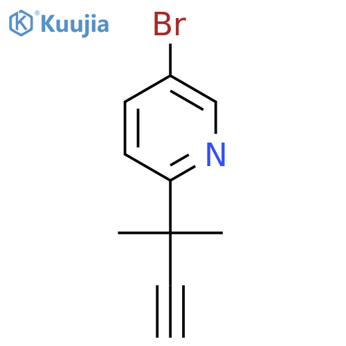 5-bromo-2-(2-methylbut-3-yn-2-yl)pyridine structure