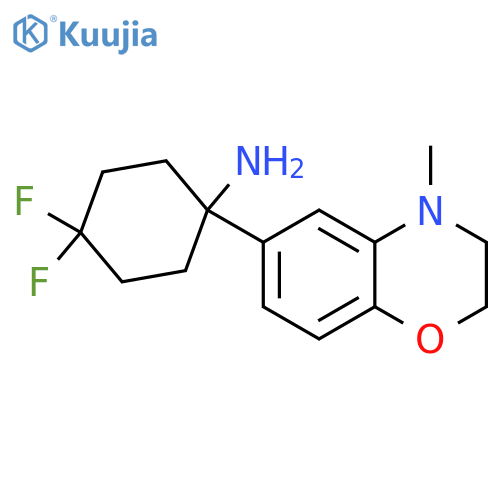 4,4-difluoro-1-(4-methyl-3,4-dihydro-2H-1,4-benzoxazin-6-yl)cyclohexan-1-amine structure