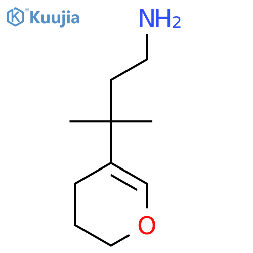 3-(3,4-dihydro-2H-pyran-5-yl)-3-methylbutan-1-amine structure