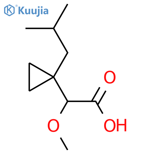2-methoxy-2-1-(2-methylpropyl)cyclopropylacetic acid structure