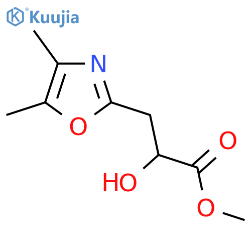 methyl 3-(dimethyl-1,3-oxazol-2-yl)-2-hydroxypropanoate structure
