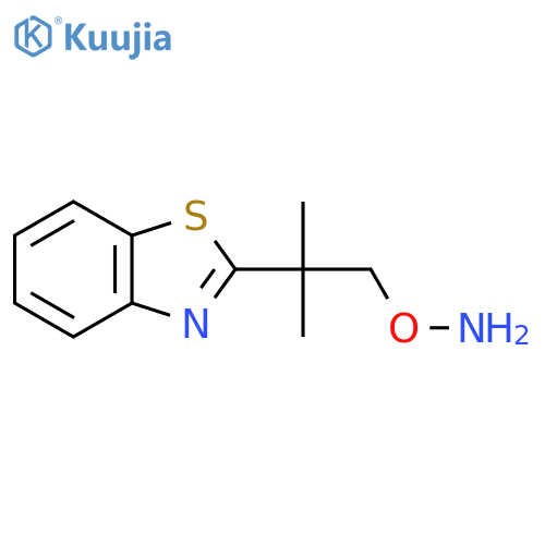 O-2-(1,3-benzothiazol-2-yl)-2-methylpropylhydroxylamine structure