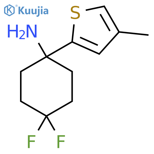4,4-difluoro-1-(4-methylthiophen-2-yl)cyclohexan-1-amine structure