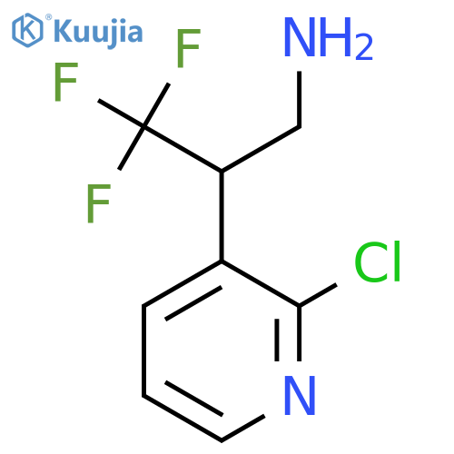2-(2-chloropyridin-3-yl)-3,3,3-trifluoropropan-1-amine structure