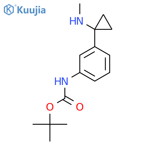 tert-butyl N-{3-[1-(methylamino)cyclopropyl]phenyl}carbamate structure