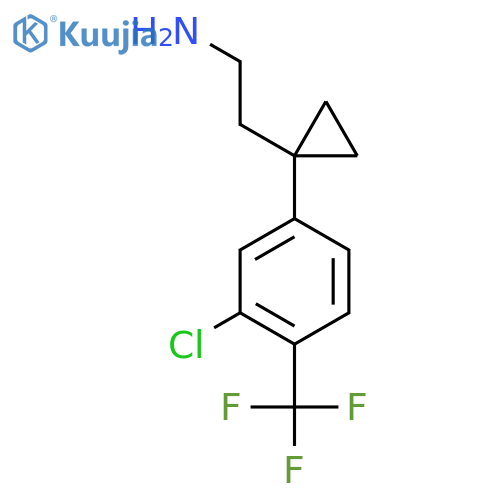 2-{1-3-chloro-4-(trifluoromethyl)phenylcyclopropyl}ethan-1-amine structure